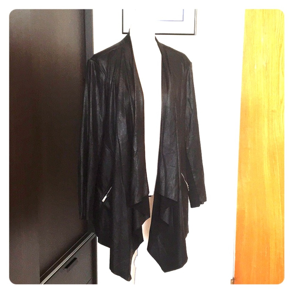 Rebel Wilson faux leather jacket